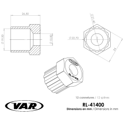 VAR | Cassette remover for Campagnolo, Shimano UG, Sachs Aris - carded