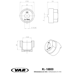 VAR | Démonte roue-libre 2 ergots Cyclo, Régina 4/5/6 vitesses axe plein