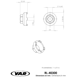 VAR | Démonte roue-libre 4 ergots BMX ACS FAT 16/22 dents