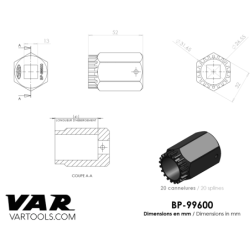Outil boitier de pédalier Shimano Octalink & ISIS - carte