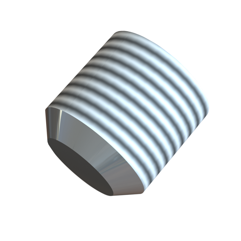 Vis STHC bout plat acier brut - dim 6x6