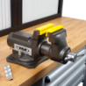 Professional bench vise w/ swivelling base - 100mm
