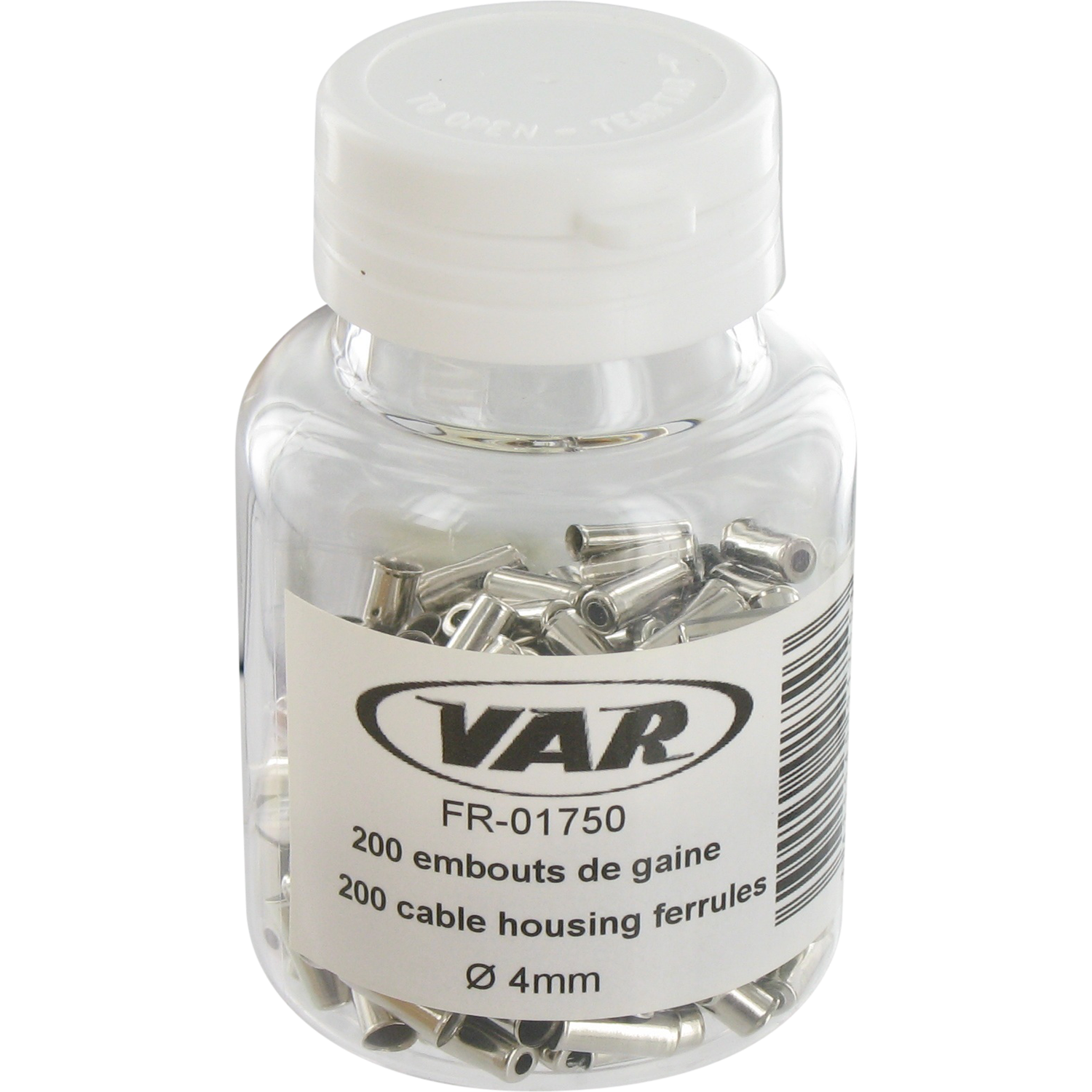 Flacon 200 embouts de gaine Ø 4mm