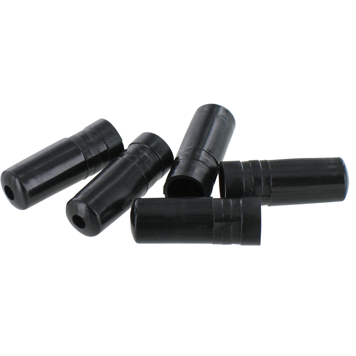 bottle 100 plastic cable housing ferrules Ø 5mm - black