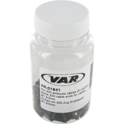 Bottle 200 cable ends for cables - black