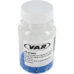 Flacon 200 embouts câbles aluminium - bleu