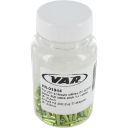 Bottle 200 cable ends for cables - green