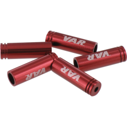 Bottle 100 cable housing ferrules 4 mm  - red