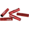 Flacon 100 embouts gaine Ø 5 mm  aluminium - rouge
