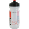 Bidon 600 ml - translucide, impression noire et rouge