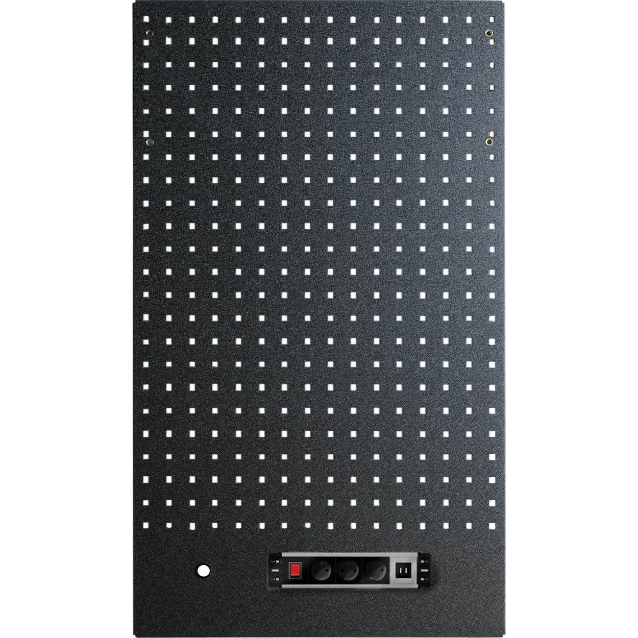 Tool panel 61cm with multi-plug power stripe - black granite painting