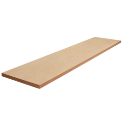Beech plywood bench top for 3 units - length 204 cm x depth 46 cm