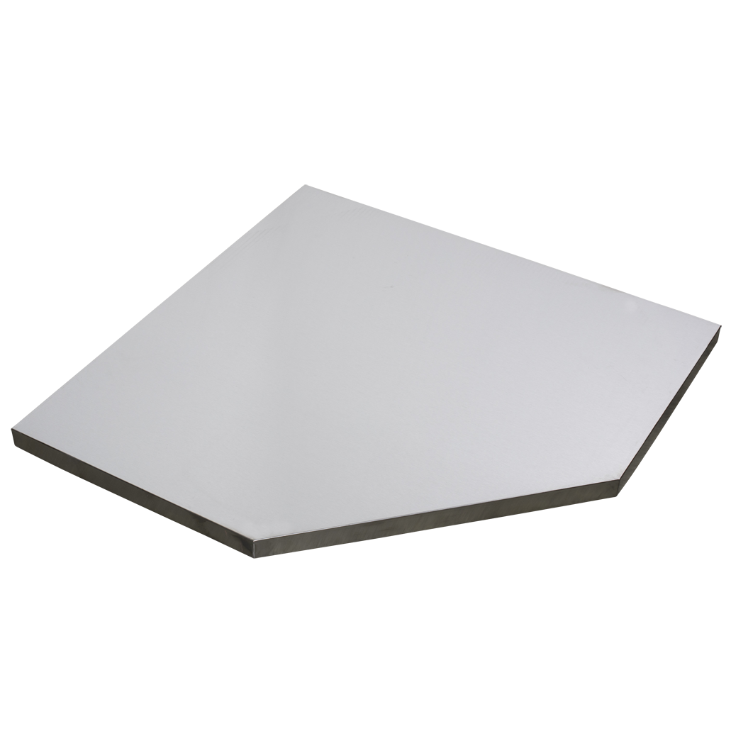 Stainless steel board for corner bench top