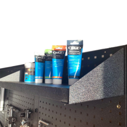 Etagère acier pour panneaux perforés - noir granité