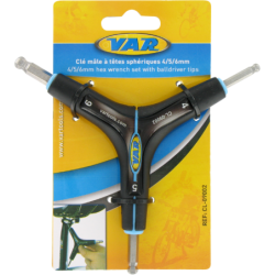 4/5/6mm "Y" hex wrench set with ball-ends - carded